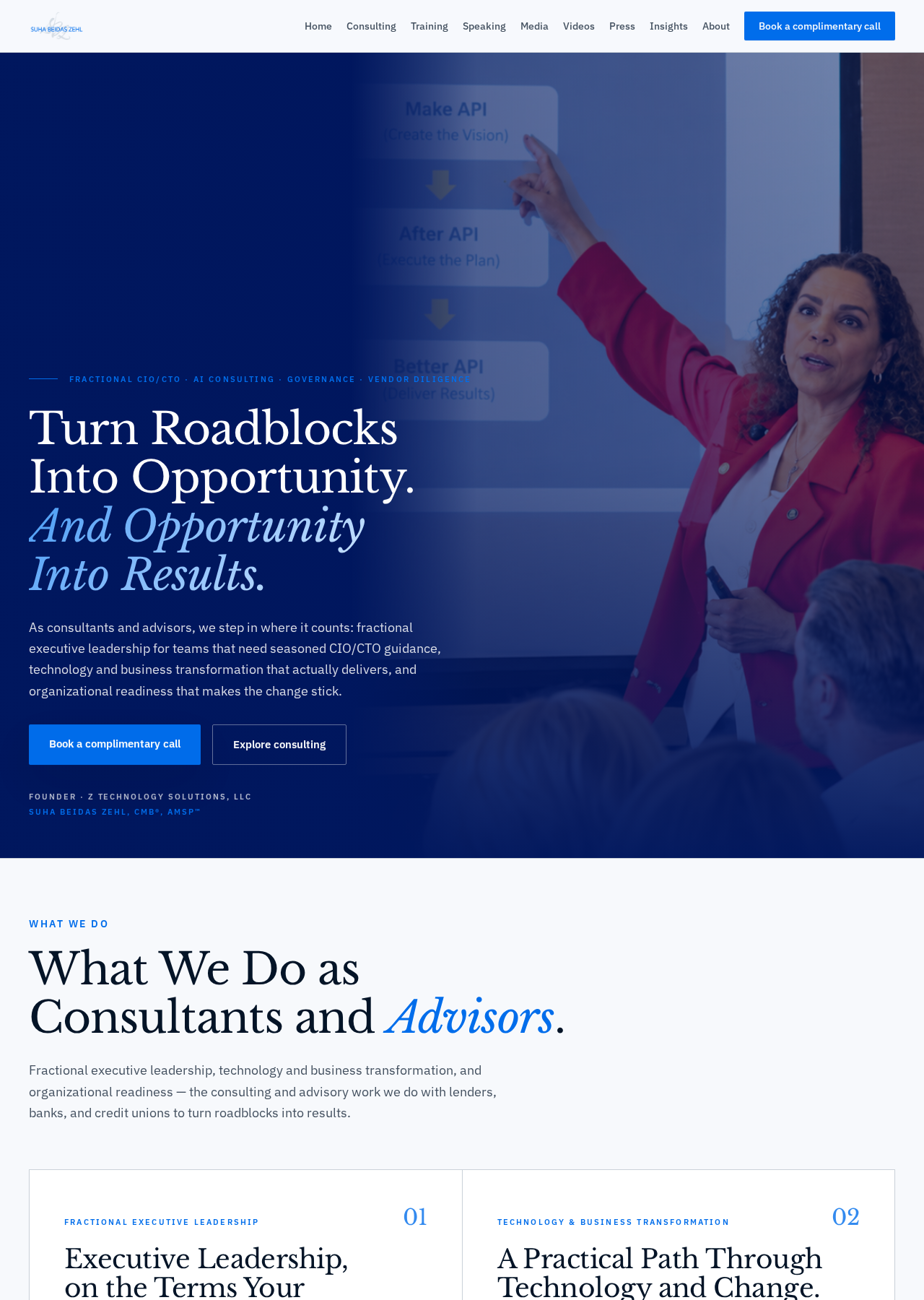 Suha Beidas Zehl website homepage