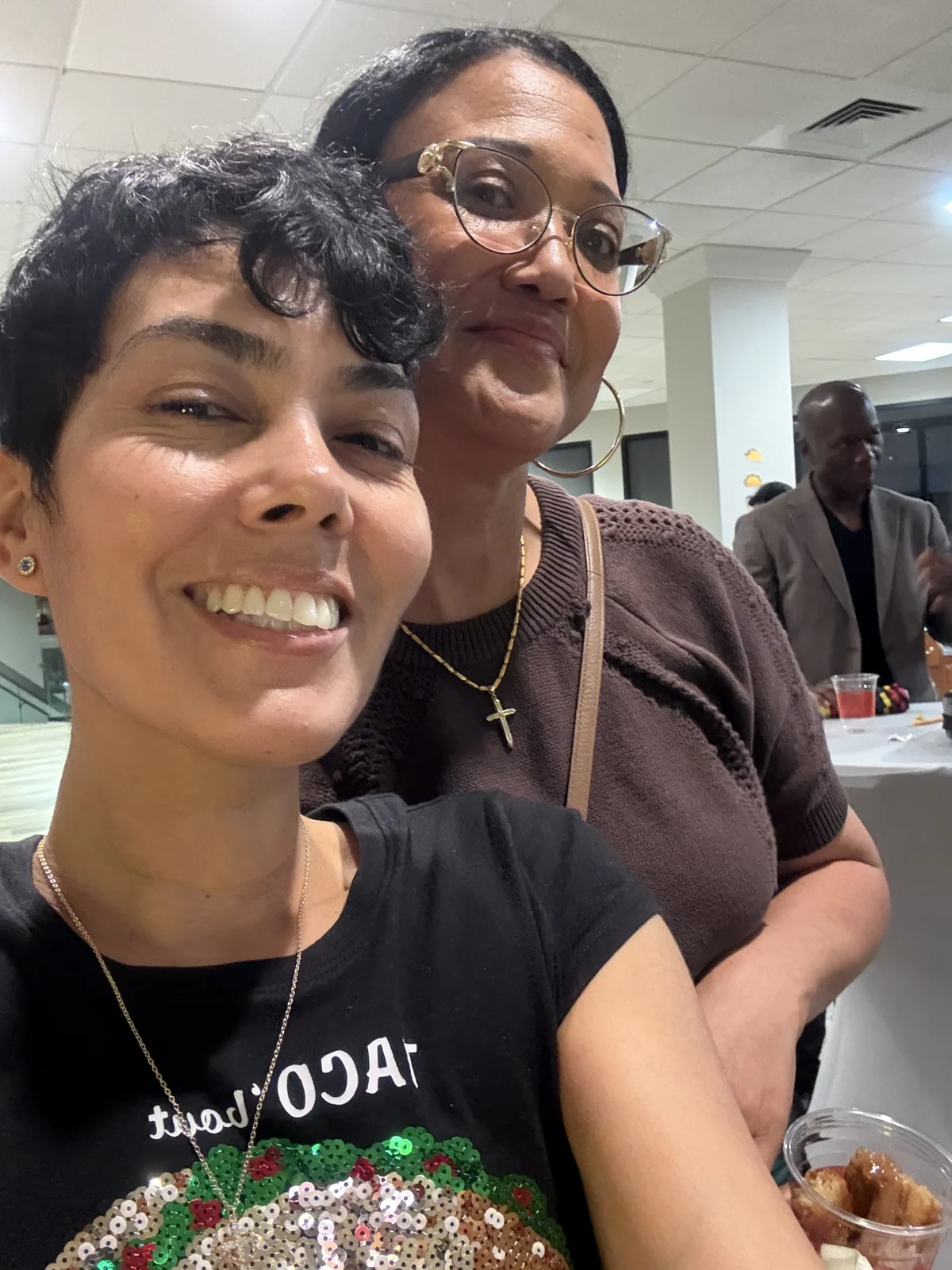 Guests sharing a selfie at the celebration